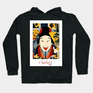 Funny samurai selfie polaroid Hoodie